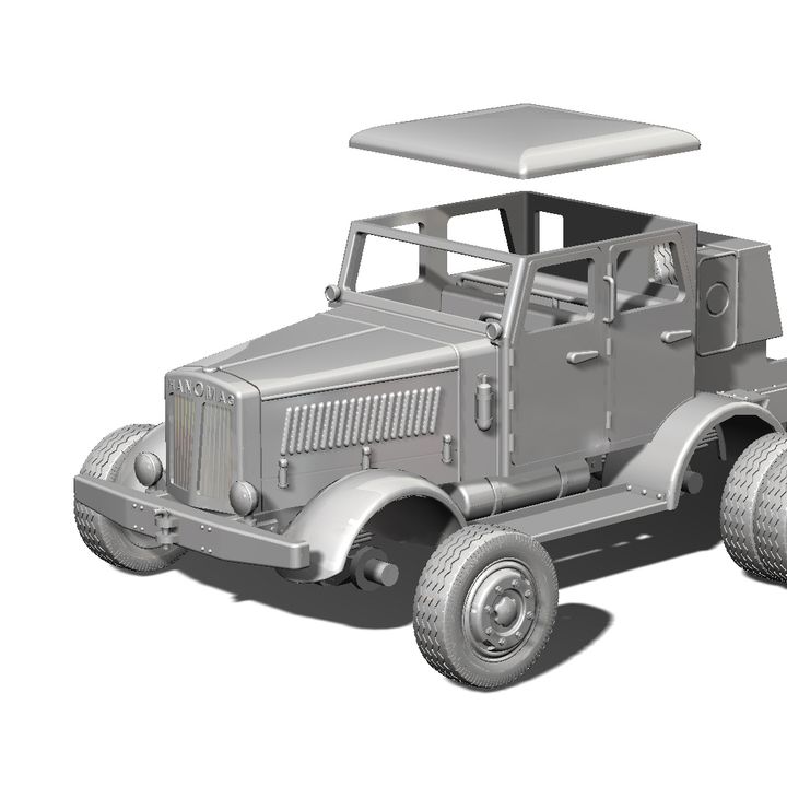3D Printable Hanomag SS-100 Gigant (Schwerer Schlepper) + A-stoff